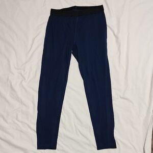Kids Navy Blue Thermal Leggings